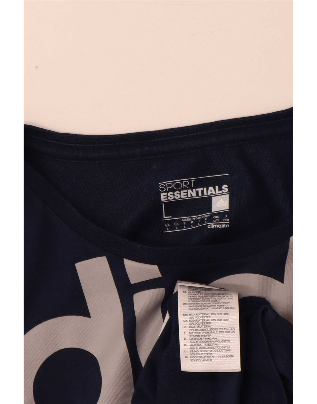 Adidas Herren Climalite Graphic T-Shirt Top Large Marineblau
