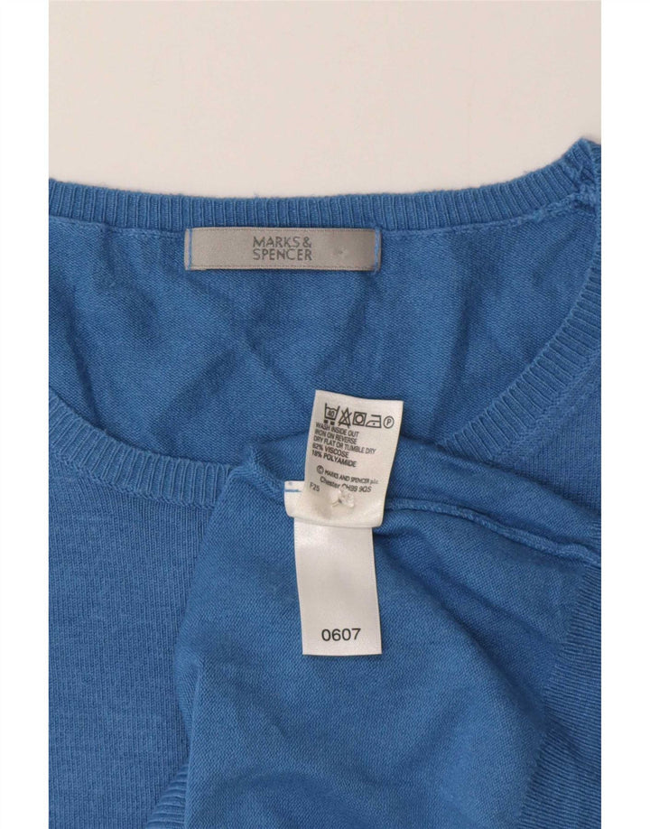 Marks & Spencer Damen-Pullover mit U-Boot-Ausschnitt, Gr. 12, Mittelblau