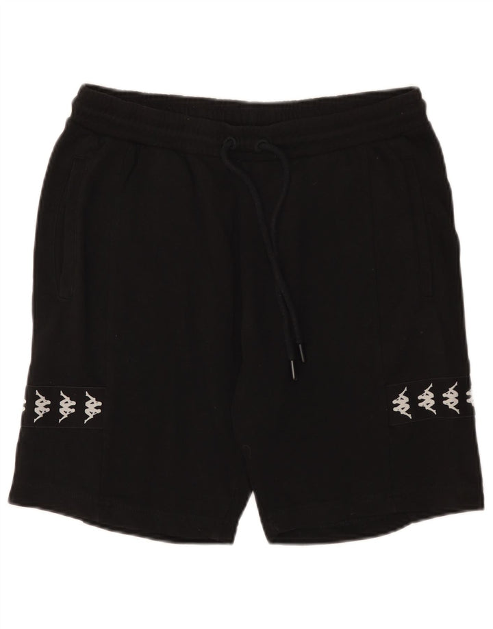 Kappa Herren Graphic Sport Shorts Small Schwarz Baumwolle