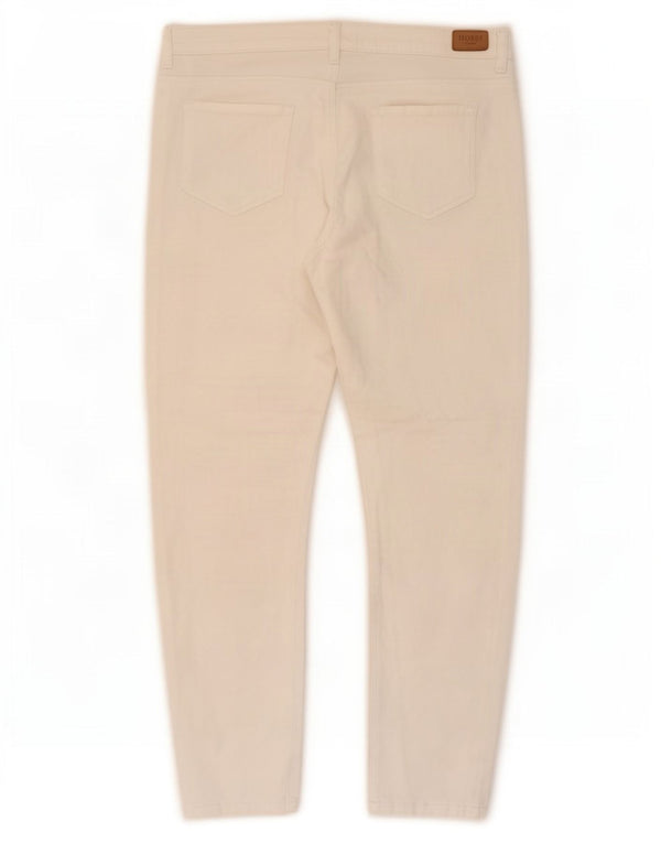 Hobbs Damen Slim Jeans UK 18 XL W36 L26 Weiße Baumwolle