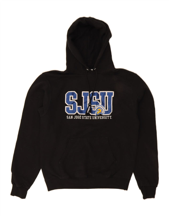 CHAMPION Mens Graphic Hoodie Jumper Small Black Vintage Champion and Second-Hand Champion from Messina Hembry 