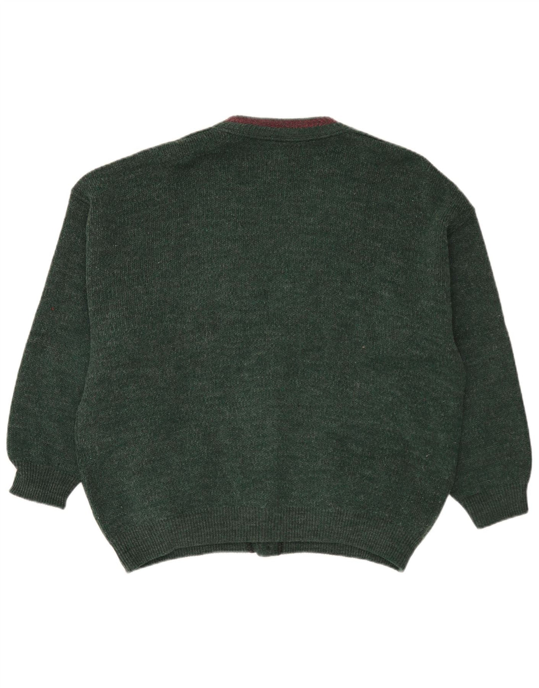 Vintage Herren Cardigan Pullover XL Grüne Wolle