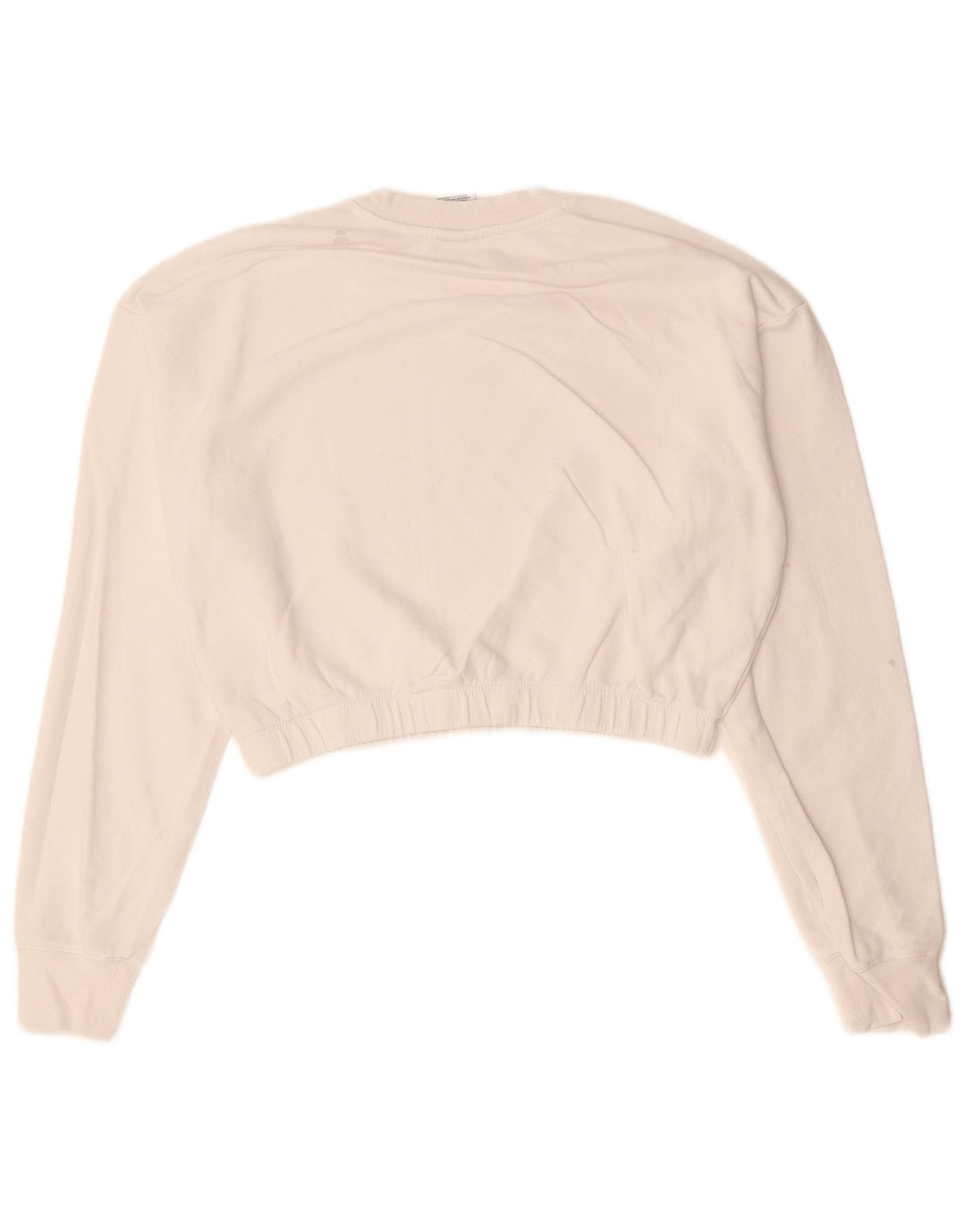 CHAMPION Damen Crop Sweatshirt Pullover UK 18 XL Weiße Baumwolle