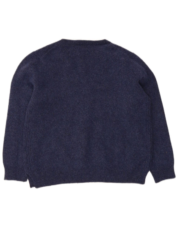 Polo Ralph Lauren Damen-Pullover mit V-Ausschnitt, UK 14, große marineblaue Wolle