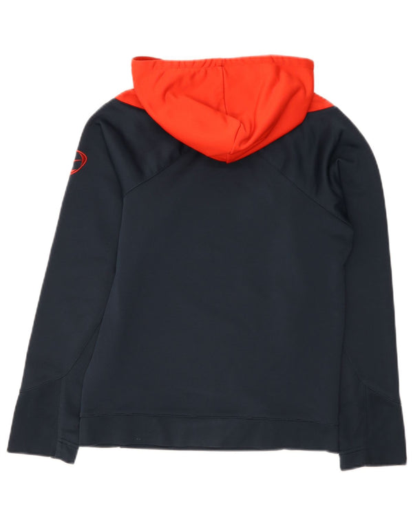 Nike Jungen-Pullover mit grafischem Kapuzenpullover, 12–13 Jahre, groß, Marineblau, Farbblock