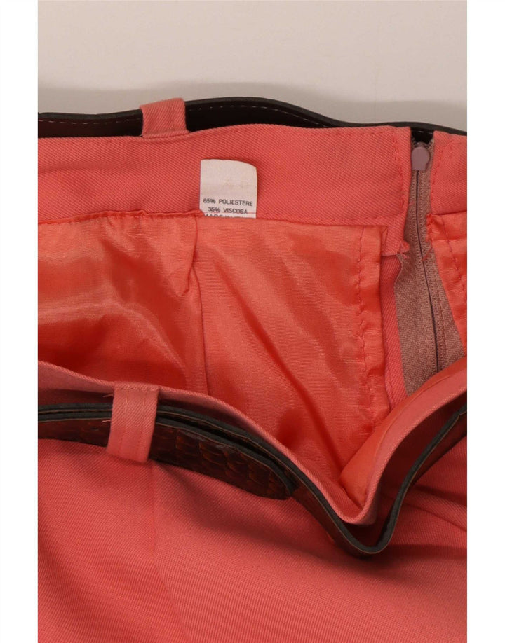 Vintage Damen Bleistiftrock Medium W30 Rosa Polyester