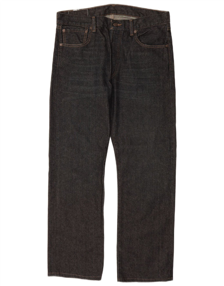 LEVI'S Herren 501 Straight Jeans W34 L30 Marineblaue Baumwolle