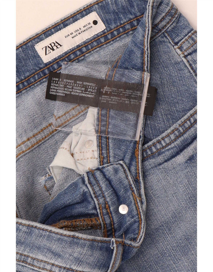 Zara Damen Straight Jeans EU 40 Medium W30 L29 Blaue Baumwolle