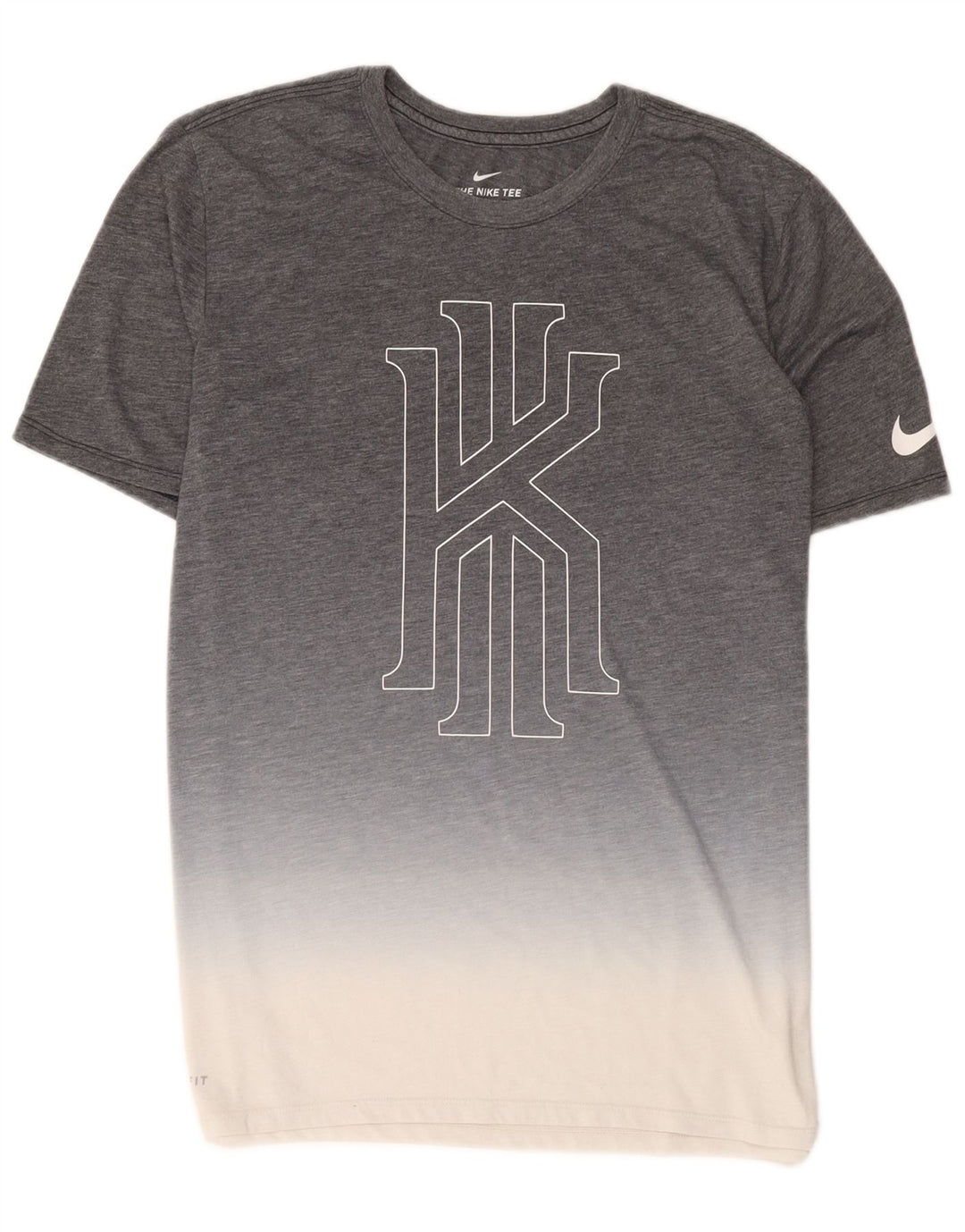 Nike Herren-T-Shirt mit Grafik, Größe L, Grau, Batikfärbung