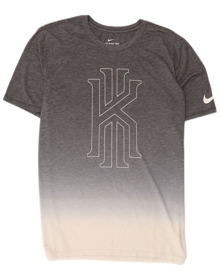 Nike Herren-T-Shirt mit Grafik, Größe L, Grau, Batikfärbung