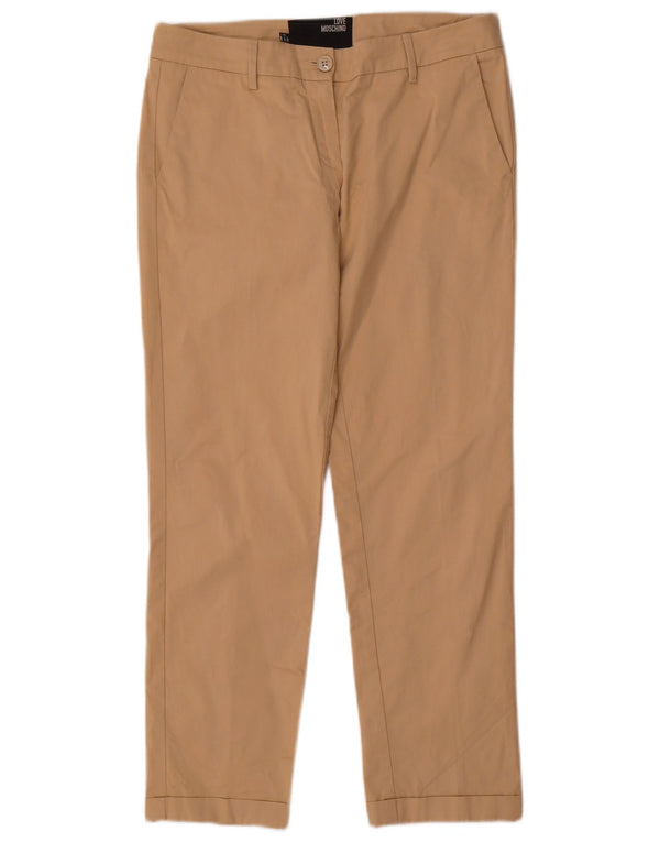 Moschino Damen Slim Chinohose UK 8 Small W29 L27 Beige Baumwolle