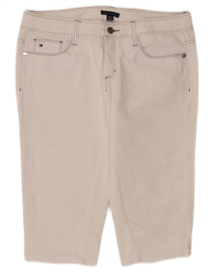 Tommy Hilfiger Damen Bermuda Denim Shorts US 8 Medium W32 Weiße Baumwolle