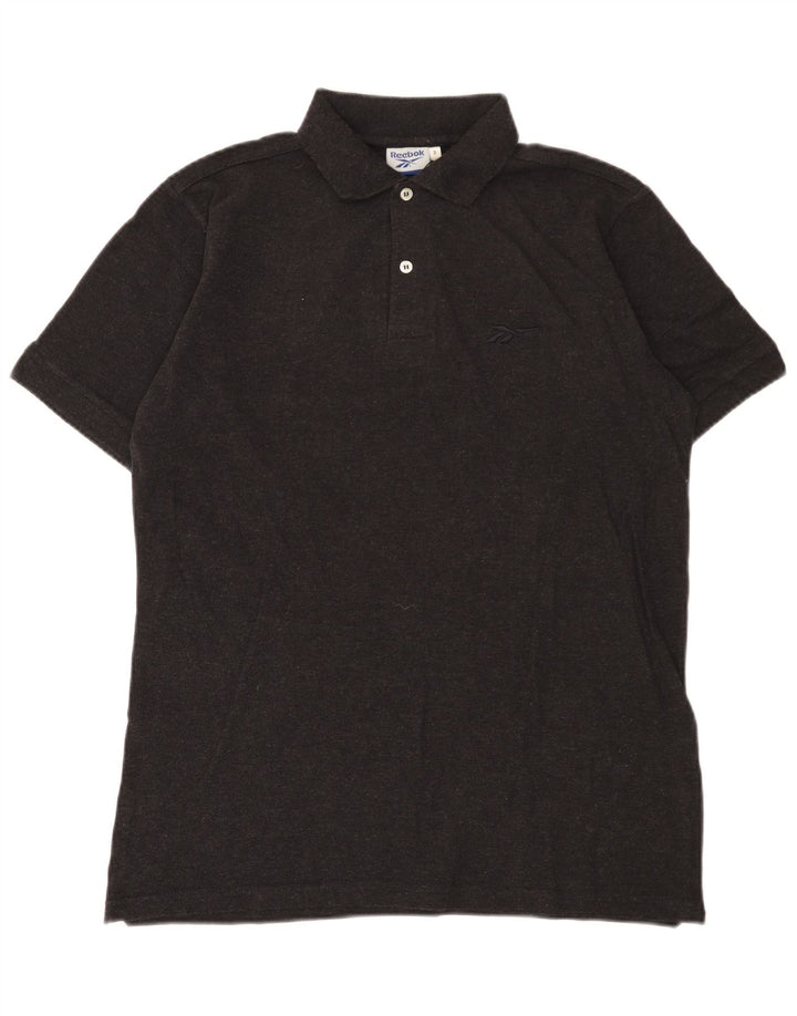 Reebok Herren-Poloshirt aus mittelgrauer Baumwolle