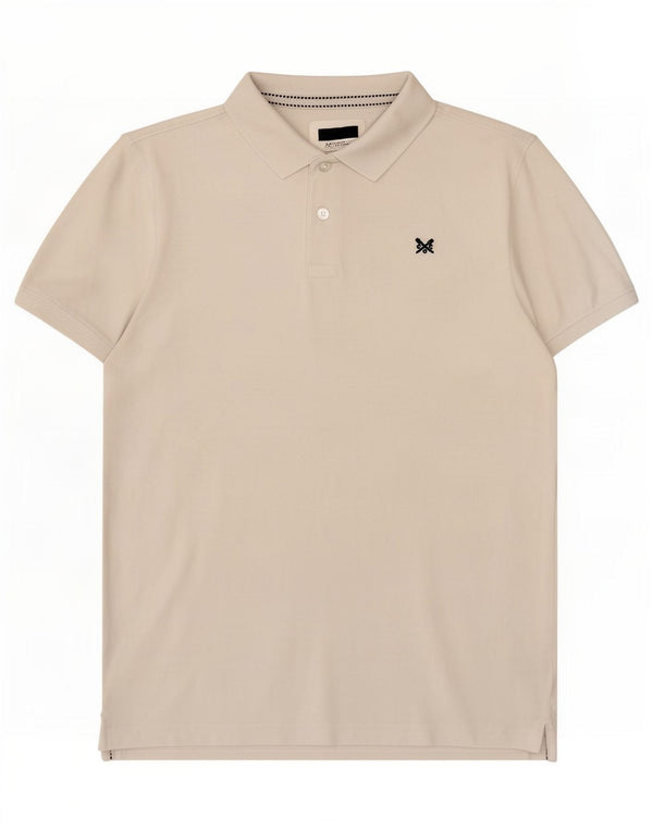 Crew Clothing Herren-Poloshirt aus mittelweißer Baumwolle