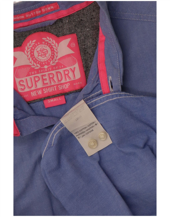 Superdry Herren-Hemd, Größe S, Blau, Baumwolle