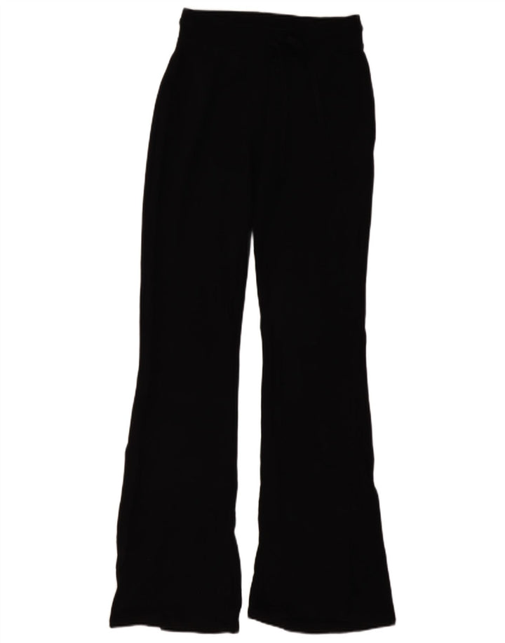 Zara Damen Flare-Trainingshose UK 12 Medium Schwarz