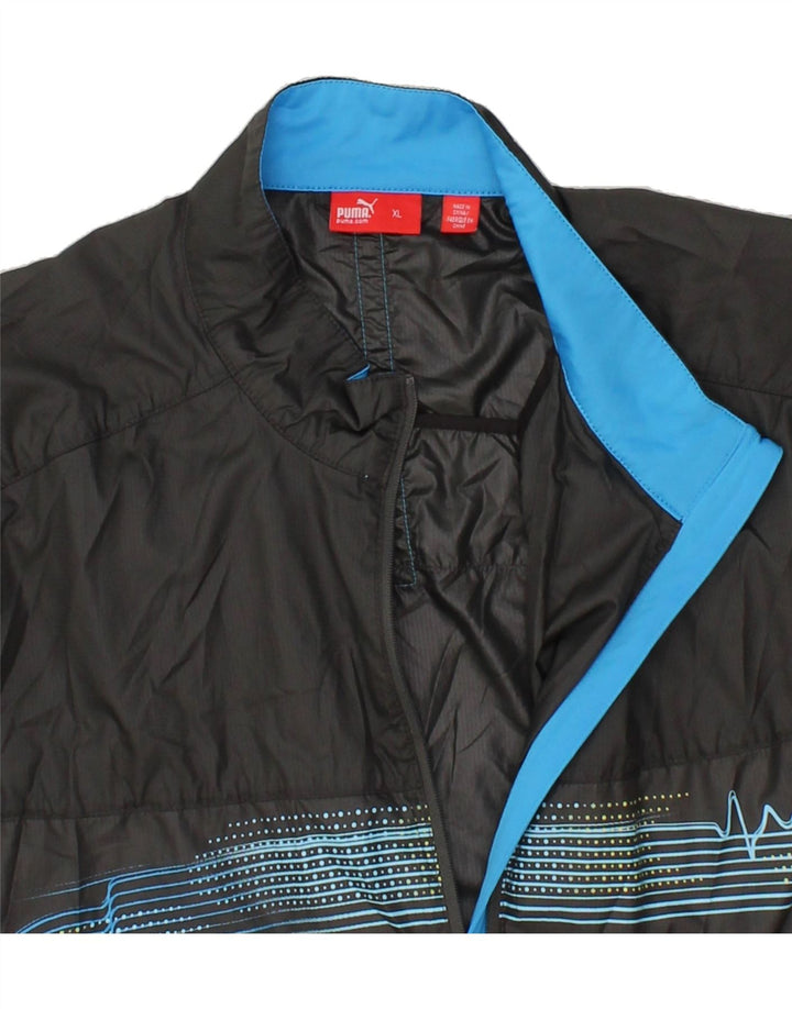 PUMA Mens Rain Jacket UK 42 XL Grey Polyester Vintage Puma and Second-Hand Puma from Messina Hembry 