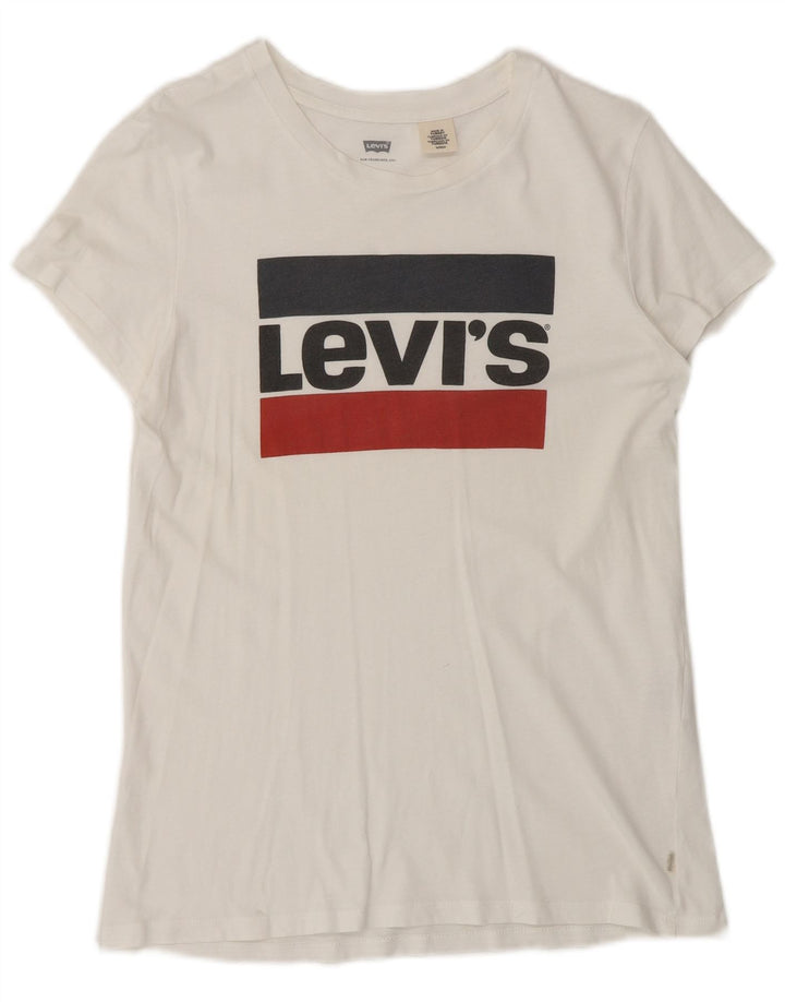 Levi's Herren-T-Shirt mit Grafik, Größe S, Weiß