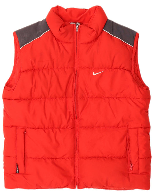 Nike Jungen-Gilet mit Grafik, gepolstert, 10–11 Jahre, Mittelrotes Farbblock-Polyester
