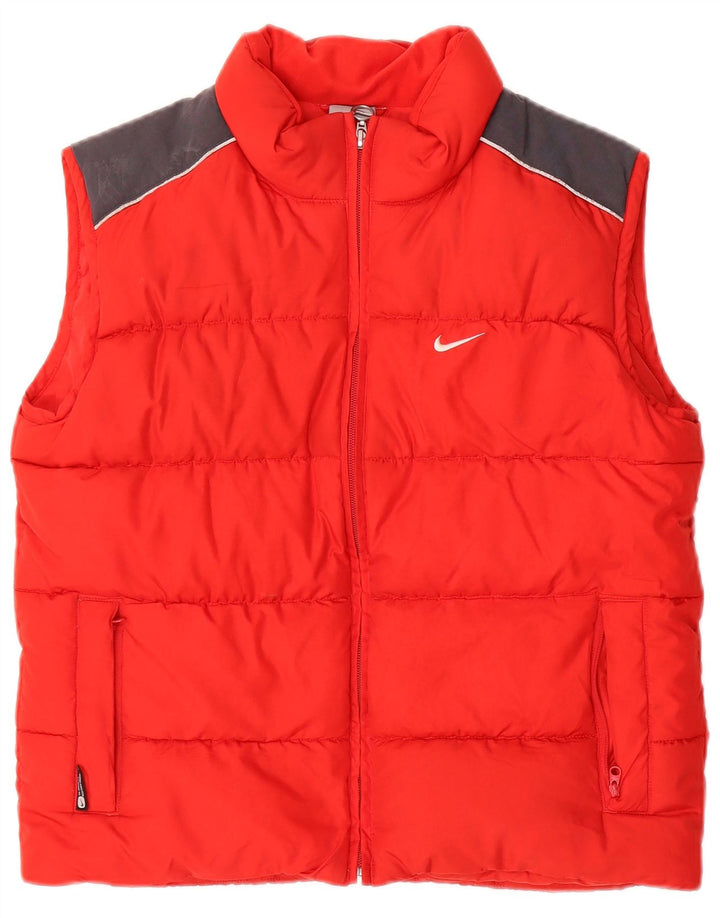 Nike Jungen-Gilet mit Grafik, gepolstert, 10–11 Jahre, Mittelrotes Farbblock-Polyester