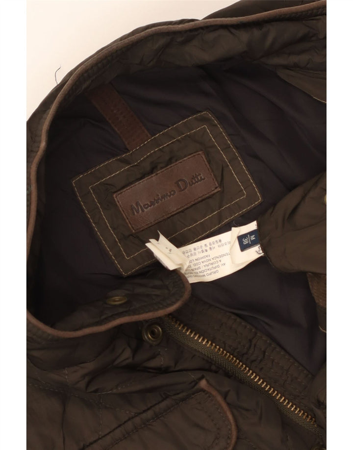 Massimo Dutti Herren Steppjacke UK 38 Mittelbraunes Polyester