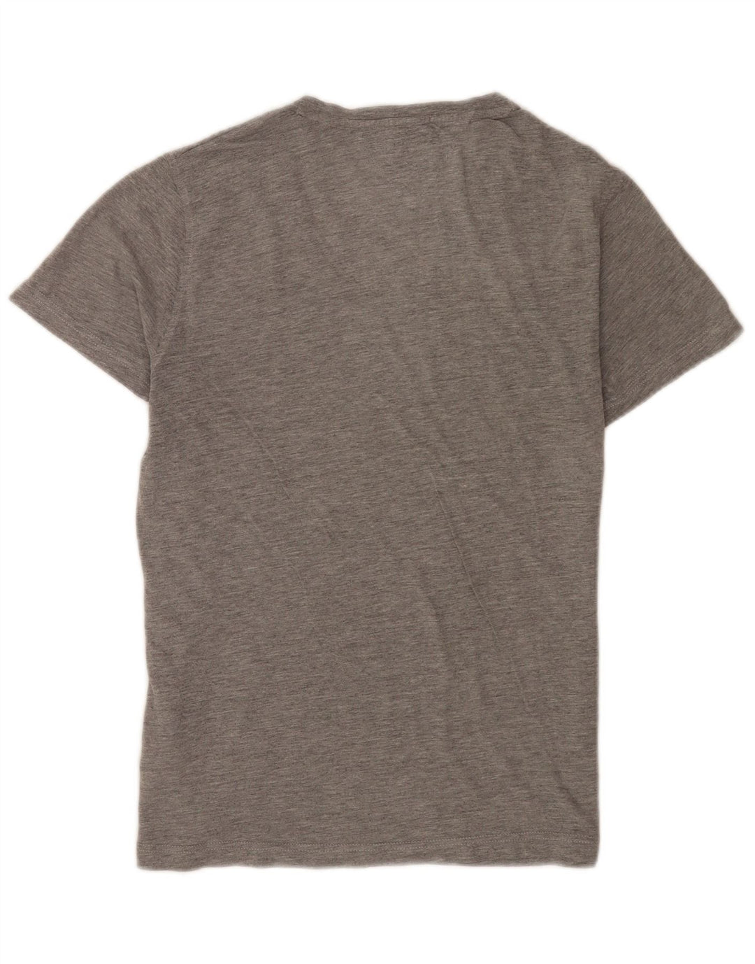 Tommy Hilfiger Herren-T-Shirt-Oberteil aus mittelgrau gefleckter Baumwolle