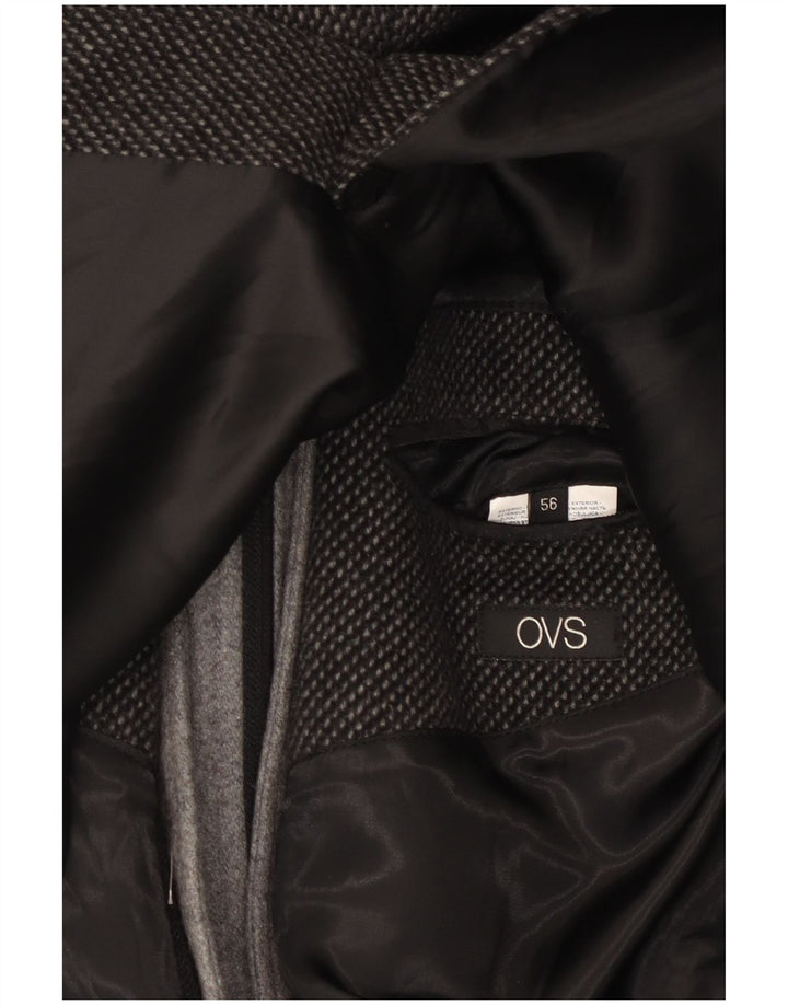 OVS Herren-Blazer mit 3 Knöpfen, IT 56, 3XL, graue Wolle