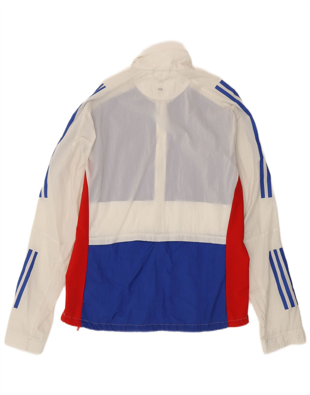 Adidas Herren-Lauf-Trainingsanzug-Top-Jacke, mittelweißes Colourblock-Nylon