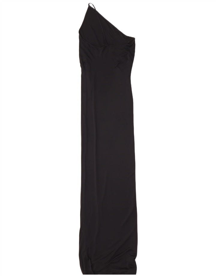 Exte Damen Maxi-One-Shoulder-Kleid IT 44 Mittelschwarze Viskose