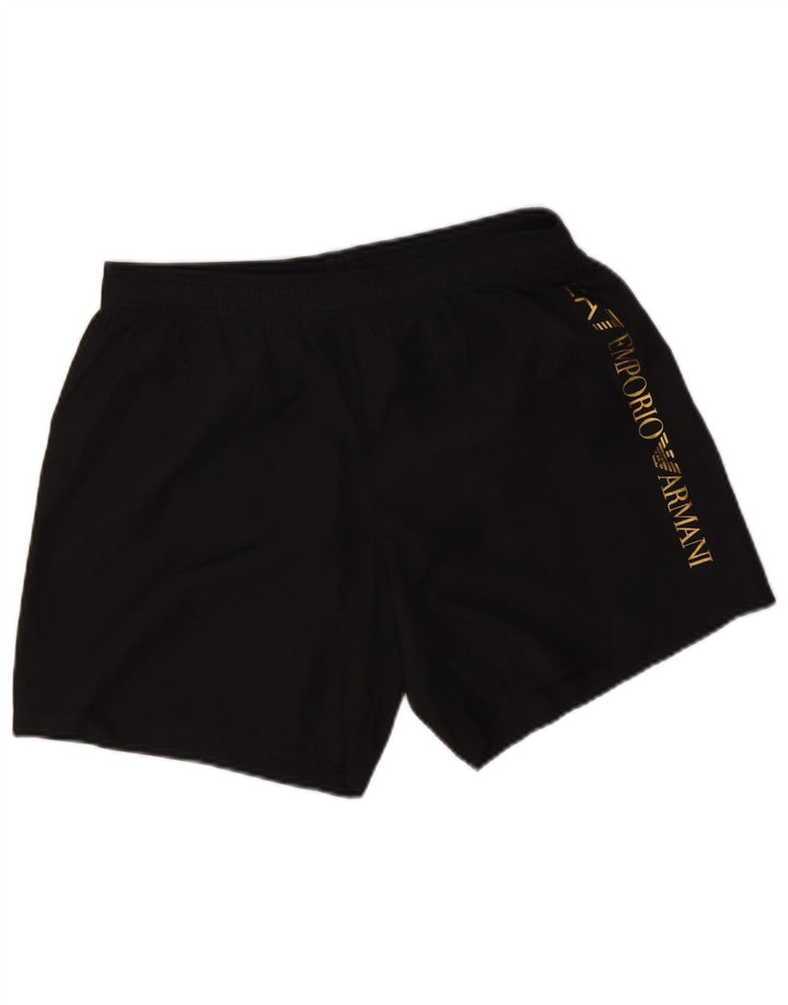 Emporio Armani Herren Graphic Sport Shorts Medium Schwarz Polyamid