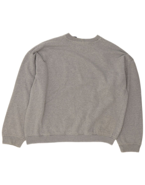 Gap Herren-Sweatshirt mit lockerer Passform, mittelgrau gefleckte Baumwolle