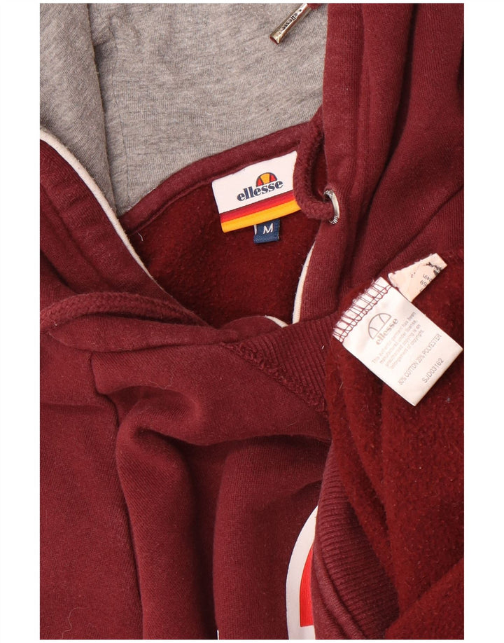 Ellesse Herren-Kapuzenpullover mit Grafik, mittlere kastanienbraune Baumwolle