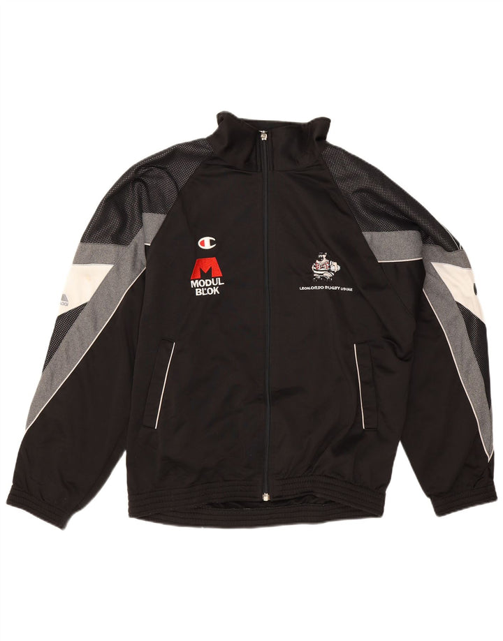 Champion Herren-Trainingsanzugoberteil mit Grafik, Mittelschwarz, Farbblock