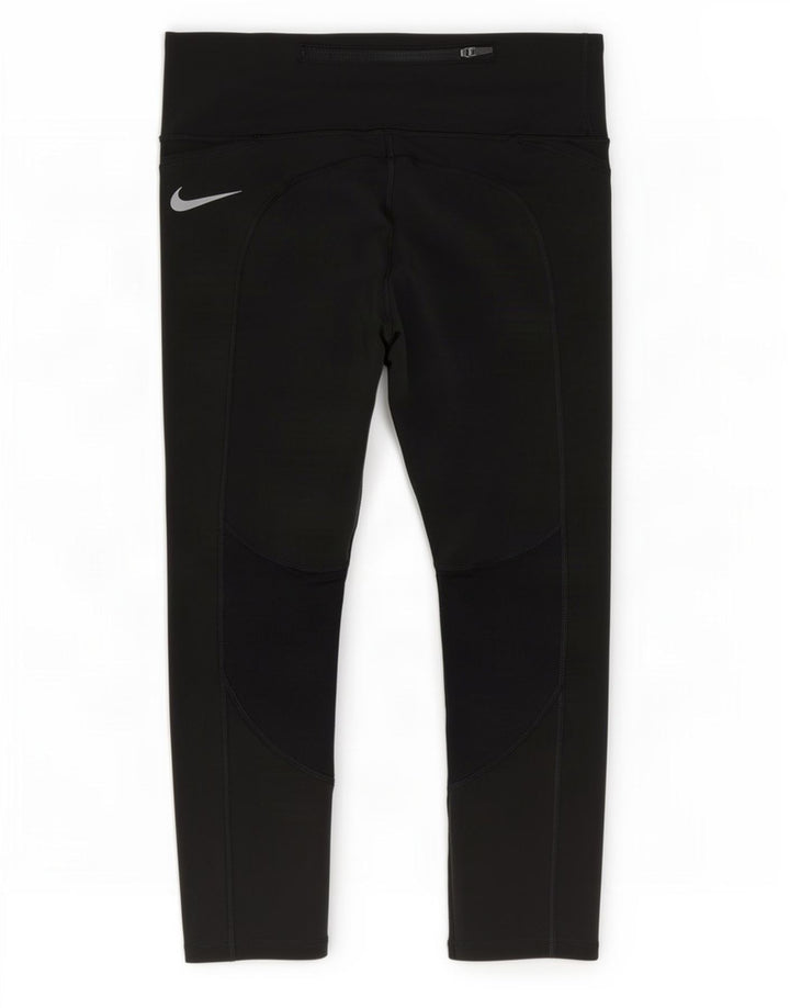 Nike Damen Dri Fit Capri-Leggings, Größe S, Größe S, Schwarz, Polyester