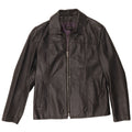 Planet Herren Lederjacke IT 46 Small Schwarzes Leder