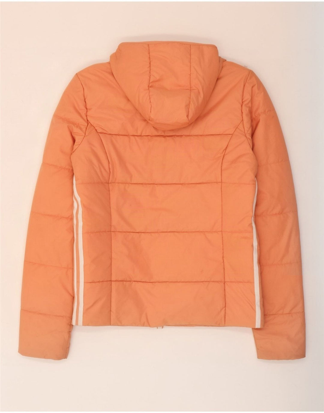 Adidas Wattierte Damenjacke mit Kapuze UK 10 Small Pink Polyester