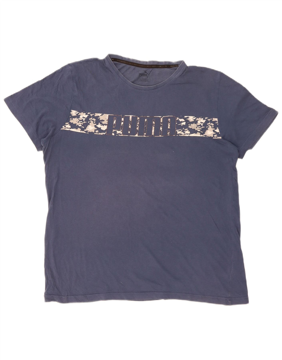 Puma Herren Grafik T-Shirt Top XL Marineblau