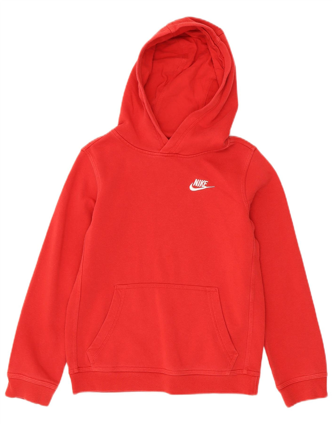 Nike Kapuzenpullover für Jungen, 10–11 Jahre, mittelrote Baumwolle