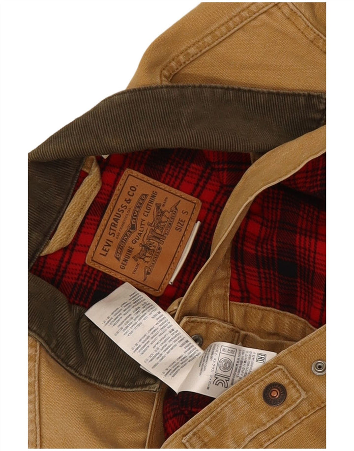 Levi's Herren Bomberjacke UK 36 Small Beige Colourblock Baumwolle