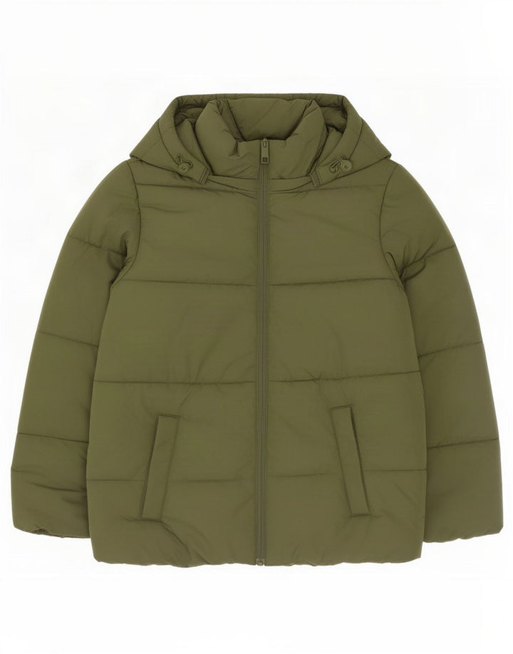 Marks & Spencer Damen-Kapuzen-Übergröße, wattierte Jacke, Gr. 10, Grün
