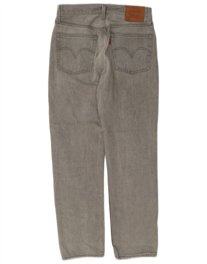 Levi's Damen 501 Straight Jeans W25 L28 Graue Baumwolle