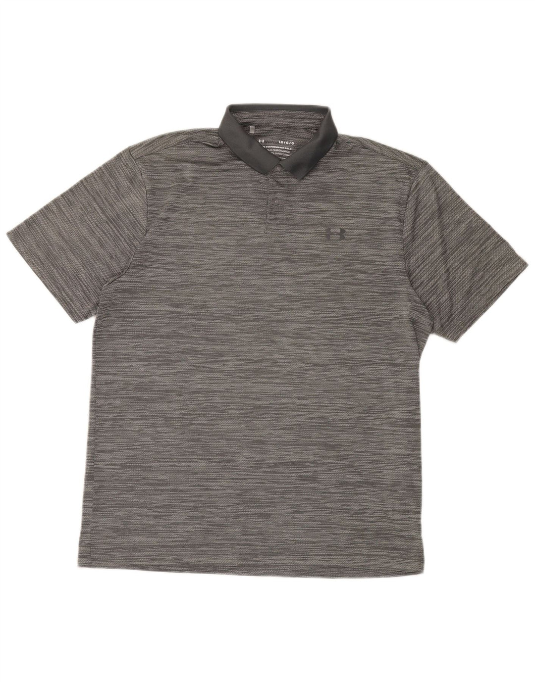Under Armour Herren-Poloshirt, großes, grau meliertes Polyester