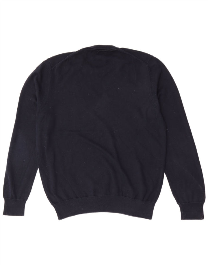 Marks & Spencer Herren-Pullover mit Rundhalsausschnitt, groß, marineblaue Baumwolle