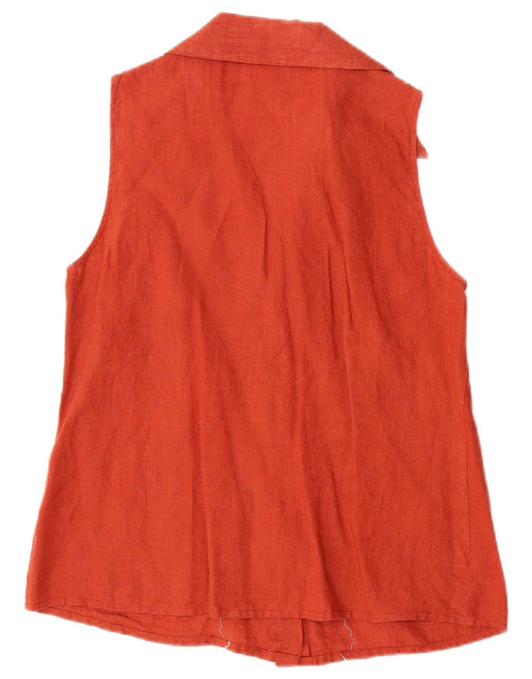 Giulia Galanti Damen ärmellose Hemdbluse UK 14 Medium Orange Floral