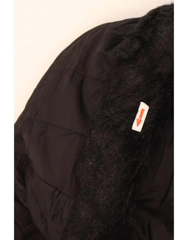 Nautica Wattierte Damenjacke mit Kapuze, UK 14, Mittelschwarz, Polyester