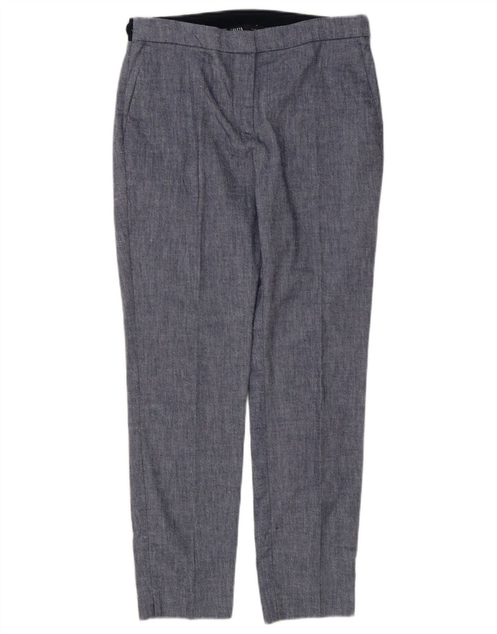 Schmale Chino-Hose für Damen von Zara, Größe M, W28, L27, Blau, Farbblock