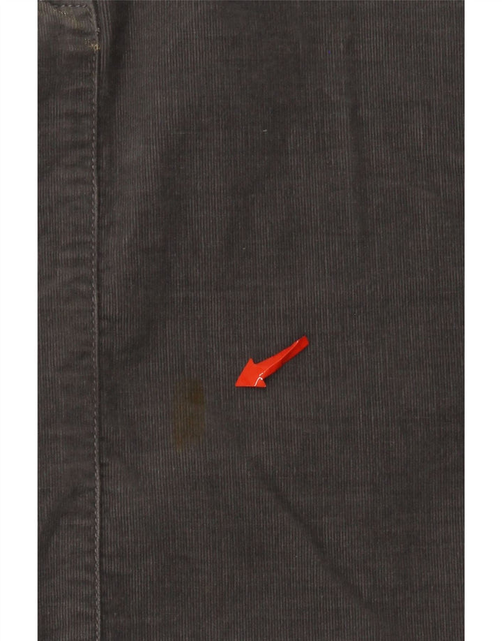 Benetton Damen Mini-Cordrock IT 42 Medium W30 Graue Baumwolle