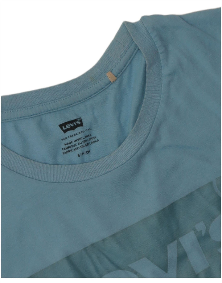 LEVI'S Womens Graphic T-Shirt Top UK 10 Small Blue