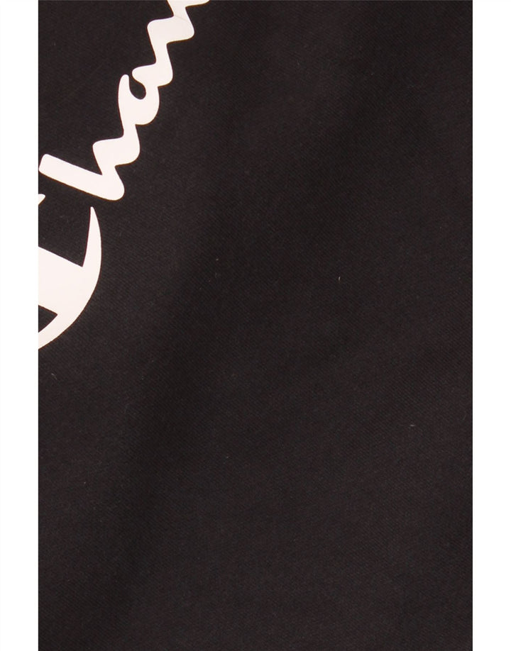 CHAMPION Herren-Kapuzenpullover mit Grafik, mittelschwarz, Baumwolle