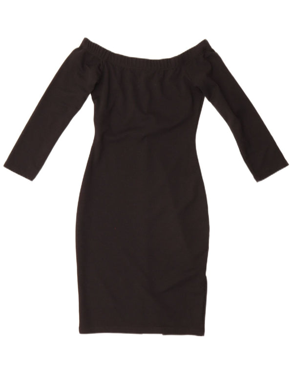 Zara Damen Trafaluc Langarm-Schulterkleid, Größe S, Schwarz